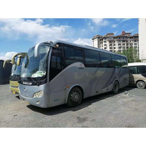 Используемый километр двойных дверей 39seats автобуса XMQ6900 Kinglong низкий выведенный управляя стальное шасси