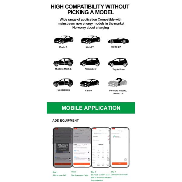 Commercial AC Charger 7KW EV Type 2 EV Car 14KW Intelligent Voice-Controlled Charger IP55 Safe EV Charger AC With Load Balance