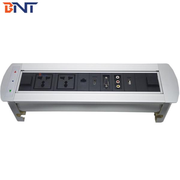 BNT Aluminum Alloy Wire Silver Color tabletop flip up outlet   With CRA Configuration  EK9522