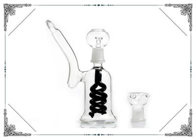 Double Black Helix Perc Bong Mini Glass Smoking Water Pipe Bubbler Oil Rigs With Nail