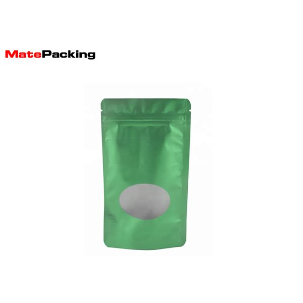 Matte Stand Up Custom Tobacco Pouch , Raw Leaf Tobacco Bag Pouch With Window