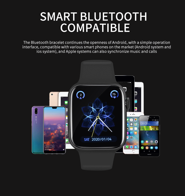 W6 os esportes impermeáveis Smartwatch personalizaram a faixa de aço inoxidável