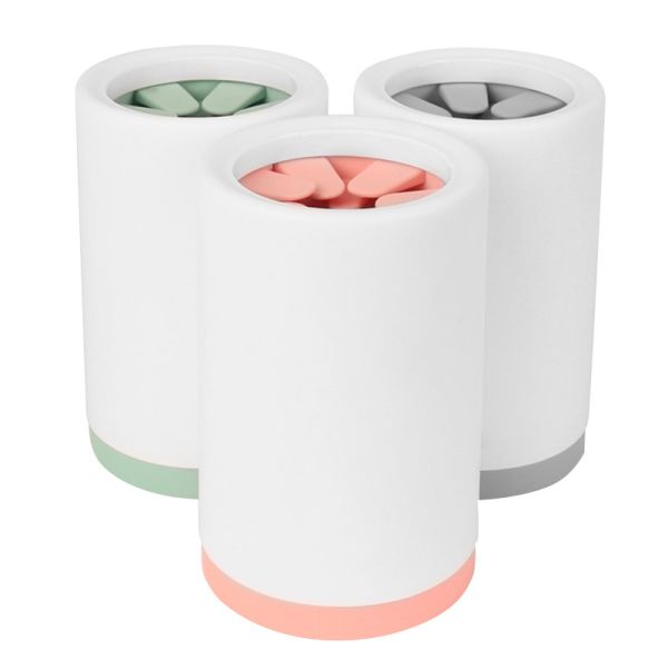 Limpiador de patas de perro de 360 grados Taza Blanca de silicona para perros