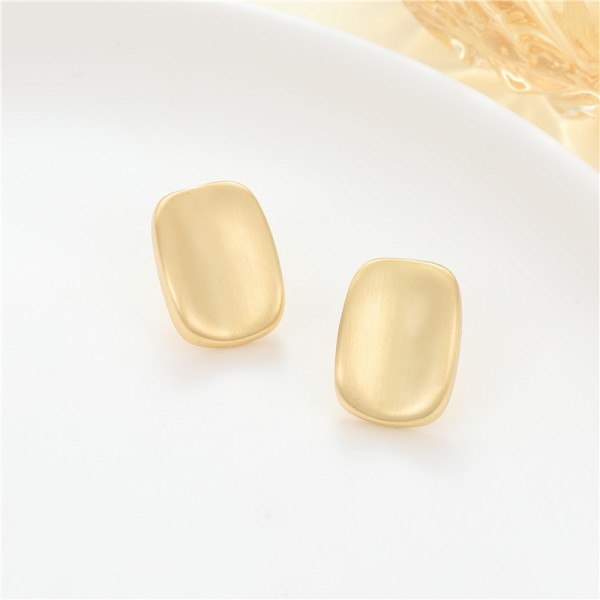 New Trendy Korean Popular Jewelry Retro Minimalist Style Earrings 925 Silver Needle Frosted Brushed Stud Earrings for Women