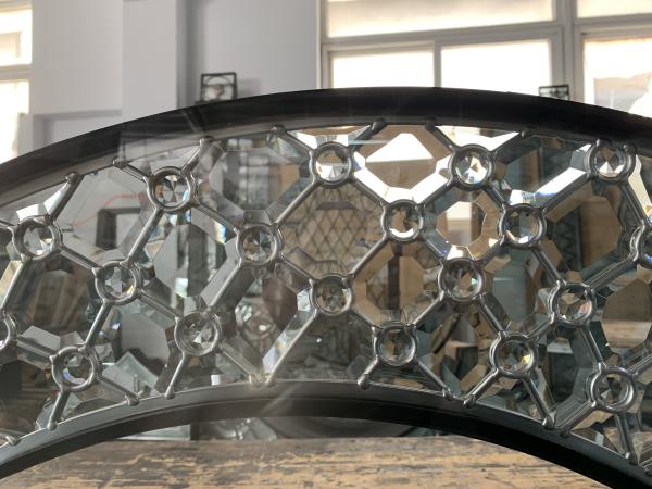 Special shape Decorative Beveled Door Glass  With Grey And Zinc Caming For U.S Clients