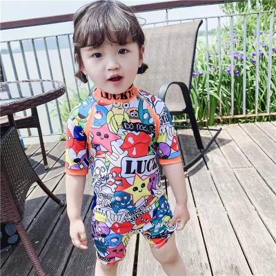 A menina bonito dos ternos de natação das meninas informa o roupa de banho do verão da menina do biquini do roupa de banho com caixa do tampão