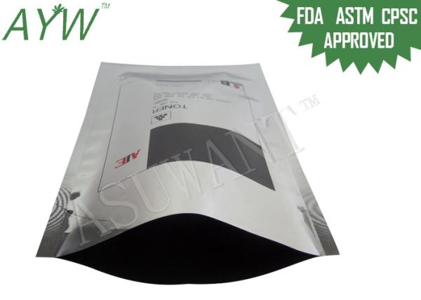 O tonalizador que embala a folha Resealable ensaca o selo três lateral com impressão personalizada do logotipo