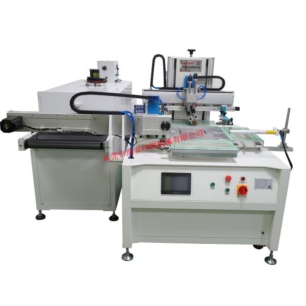 High Speed Semi Auto Flatbed Screen Printing Machine With Automatic Unloading Manipulator