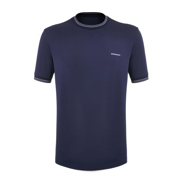 O-Neck Collar Knitted Fabric Sport T Shirt Oversized Custom Logo Style For Men