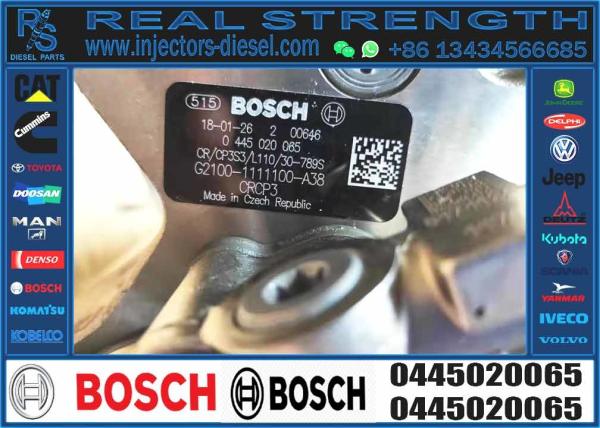 Bomba de injecção de combustível CP3 de alta qualidade para motor diesel de ferro comum 0445020065