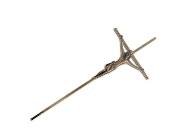 Size 45*18cm Ref No D012 antique bronze color catholic cross and crucifix coffin decoration