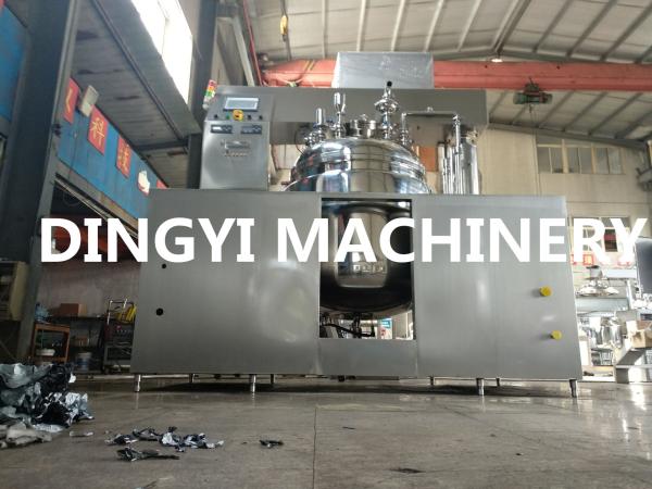 Cream Industrial Vacuum Mixer Tilting Hydraulic Lift 1150-3500rpm Shear Speed
