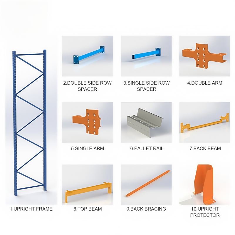 Widely Used Superior Quality Industrial Pallet Rack System Steel Metal Shelf Large Steel Shelf Rack