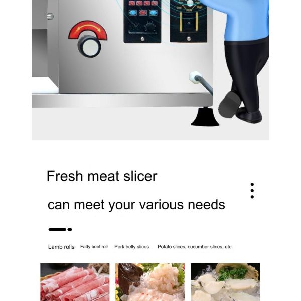220V Automatic Efficiency Frozen Mutton Cutting Machine for Beef and Mutton Rolls