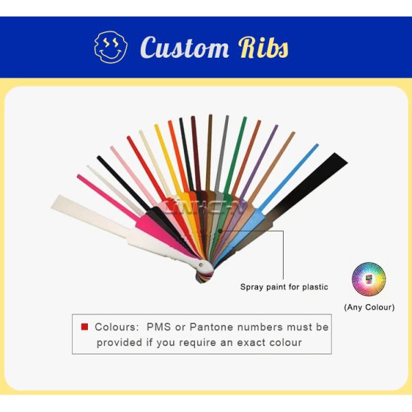 Custom 23cm PVC Plastic Hand Fan Promotional Business Gift with Printing