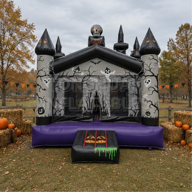 Commercial Halloween Haunted Castle Inflatable Bounce House for Holiday Festivals Event Rentals and Family Entertainment Centers