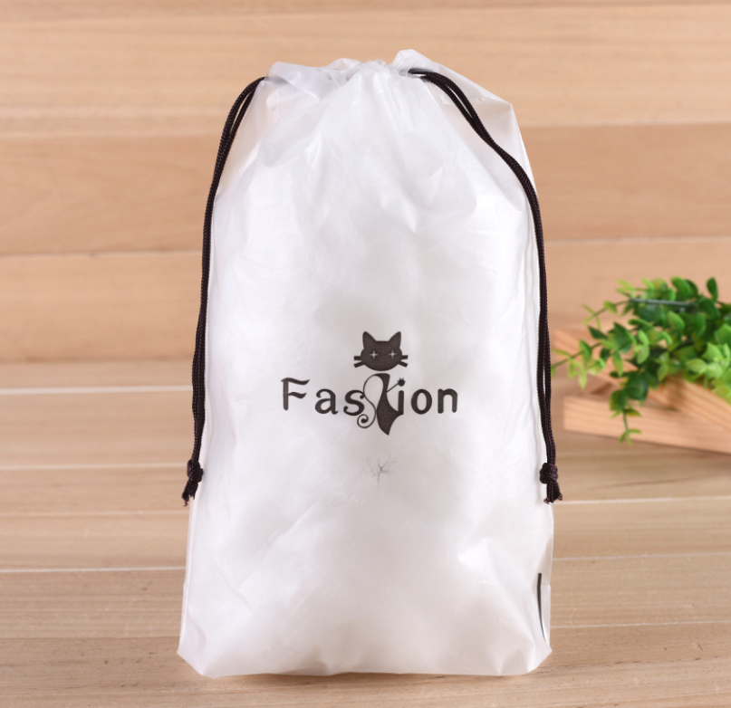 Cartoon Plastic Drawstring Storage Bag for Towel Underwear Sock