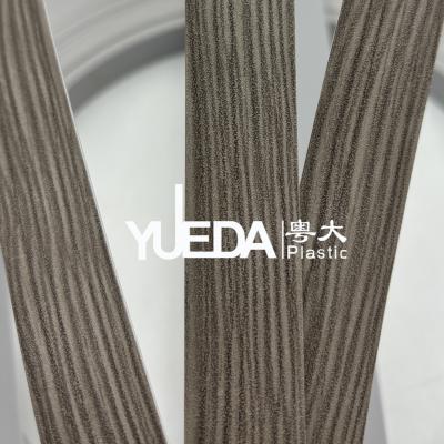 Dark Brown Wood Grain Plastic Edging Tape Edge Banding Strips Moisture Proof