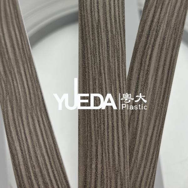 Dark Brown Wood Grain Plastic Edging Tape Edge Banding Strips Moisture Proof