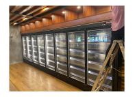 Refrigeradores comerciales de cubierta múltiple de acero pintado Bebidas Display Chiller R404a Con Puerta de vidrio de puertas múltiples