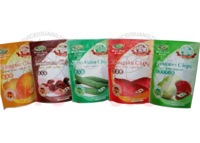 Zipper Resealable Stand Up Pouches For Food Packaging Fruit Chips