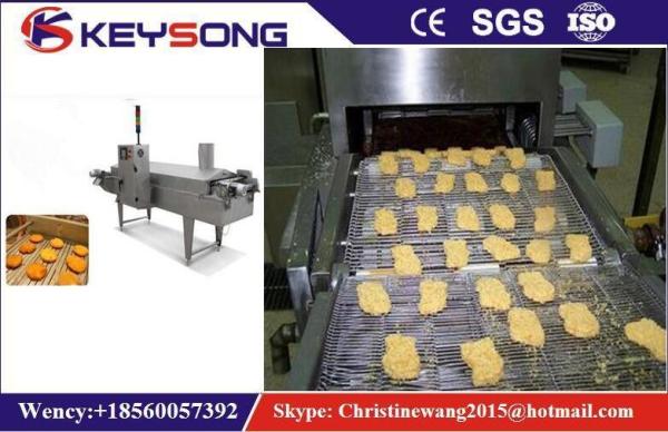 Industrial Continuous Belt Food Frying Machine 380v 57KW For Burgle Chips