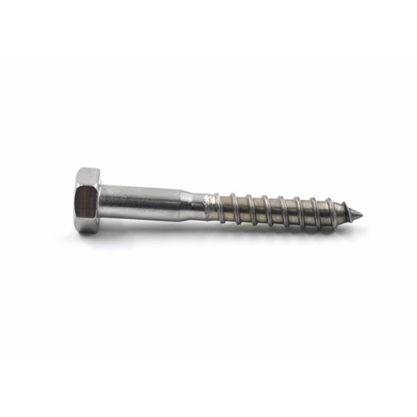Stainless Steel A2 Hex Head Lag Screws for Wooden Structures Installation