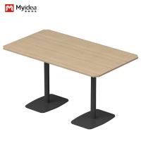 Table à manger moderne Cuisine contemporaine Meubles de salon Vitrage Bois Matériaux d'acier plié Utilisation à domicile Support personnalisation
