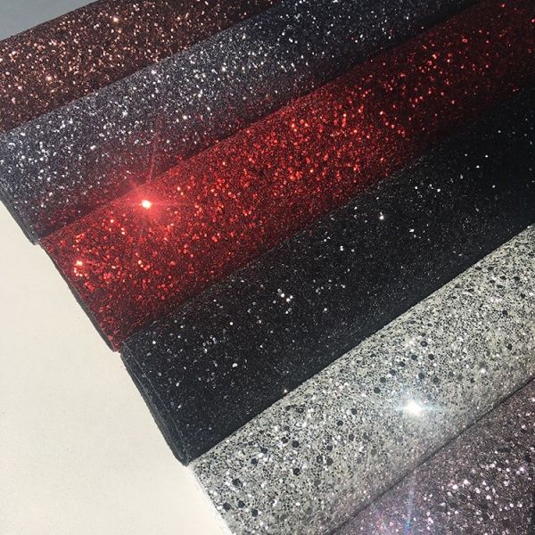 0.8mm Glitter Leather Fabric