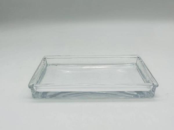 Accessoires de bain en verre transparent, ensemble de forme carrée avec or, tête d'apothicaire, distributeur de savon en verre, évier de savon pour salle de bain
