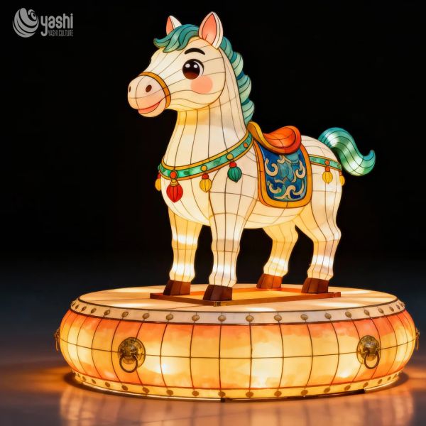 Outdoor Waterproof Tiger Lantern Sculpture - Zodiac Animal Theme Lantern