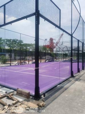 International Standard Padel Court Portable Frame Aluminum Alloy DIY-friendly High-performance Commercial Acrylic Surface Padel Court For Schools Shock-absorbing Top-grade Panoramic