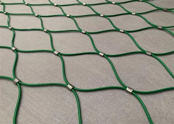 304 316 Webnet Stainless Steel Rope Mesh Colored PVC Plastic Coated 1.2 Mm
