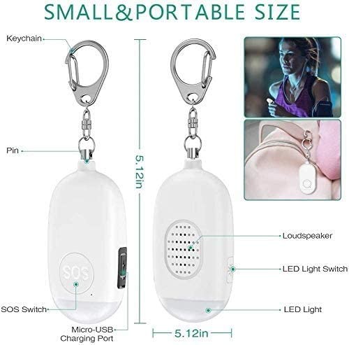 3pcs Elderly Sos Alarm Safesound Original Self Defense Siren With USB Charging DC5V