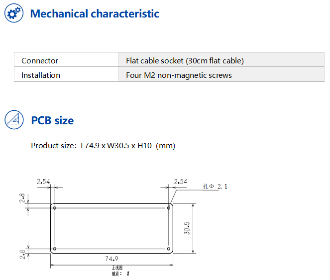 BMR3300 6-Axis High-Accuracy Electronic Compass Sensor RS232/RS485/TTL Optional