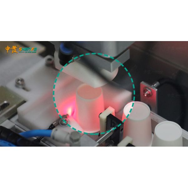 Full Automatic Silk Screen Printing Machine for Paper Cup Printing on Cylindrical Cone Disposable Cups at 50pcs/min