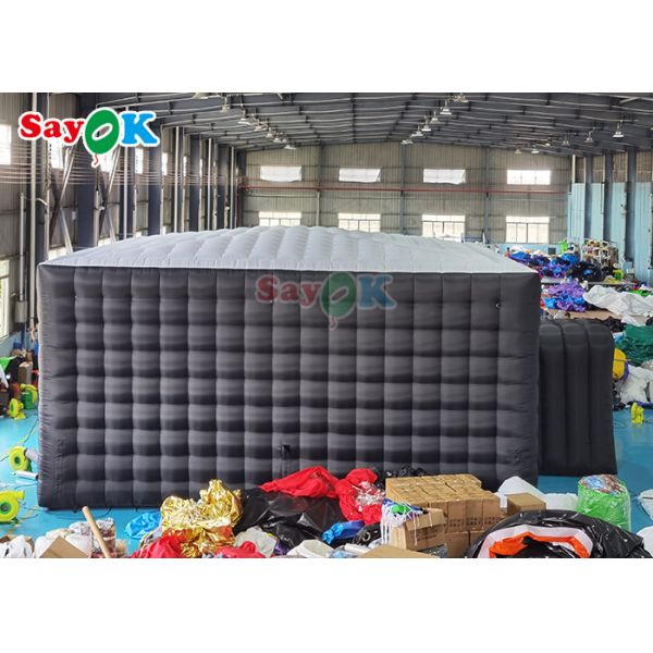Black  Inflatable Camping Cube Tent For Outdoor Wedding Party
