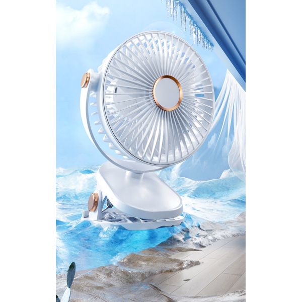Convenient and Portable Personal Table Fan with USB Rechargeable Functionality
