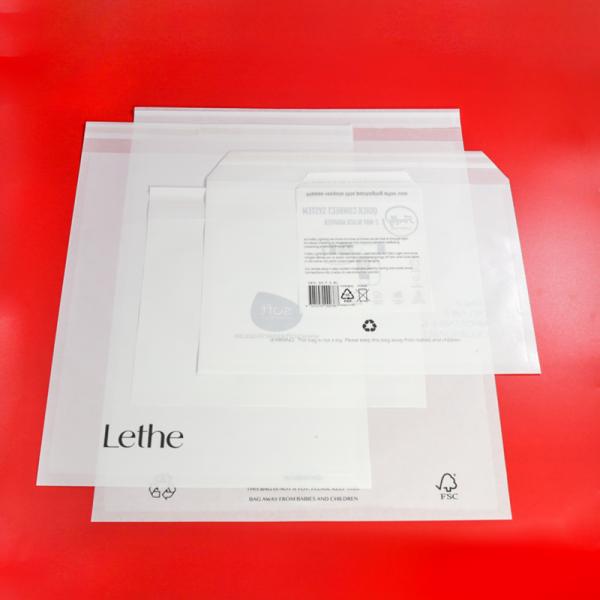 Self Adhesive Stripe Clear Clothing Packaging For Glassine Paper Bag Packaging Sock