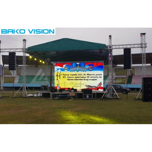 Brightness Adjustable Outdoor Led Screen Hire 3.91mm Pixel 160°/140° Viewing Angle