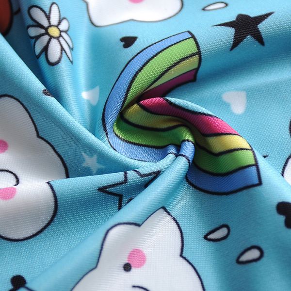 wholesale custom USA flag neck gaiter kids bandanas cartoon unicorn rainbow wear