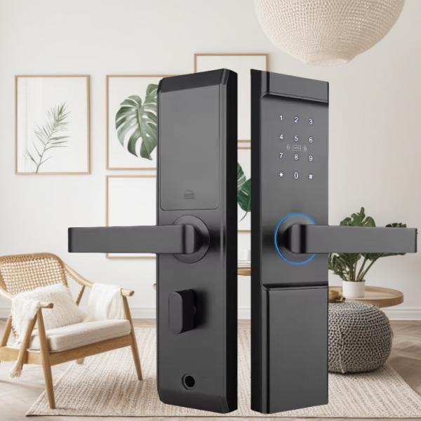 Black Hotel Door Card Lock 35mm - 55mm Remote Access Door Lock