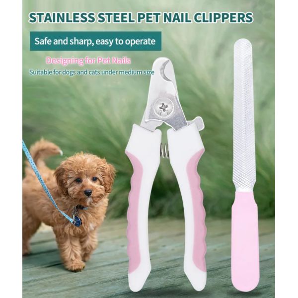 Cortador de preparación de acero inoxidable Clippers del clavo de los gatos de los perros de las tijeras del animal doméstico