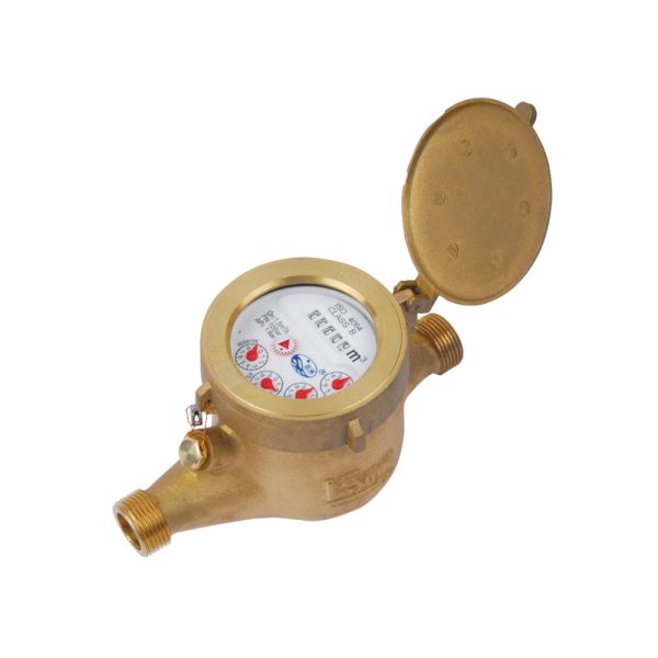 Dry Dial Type Multi Jet Water Meter Brass 5 digits For Household LXSG-15E