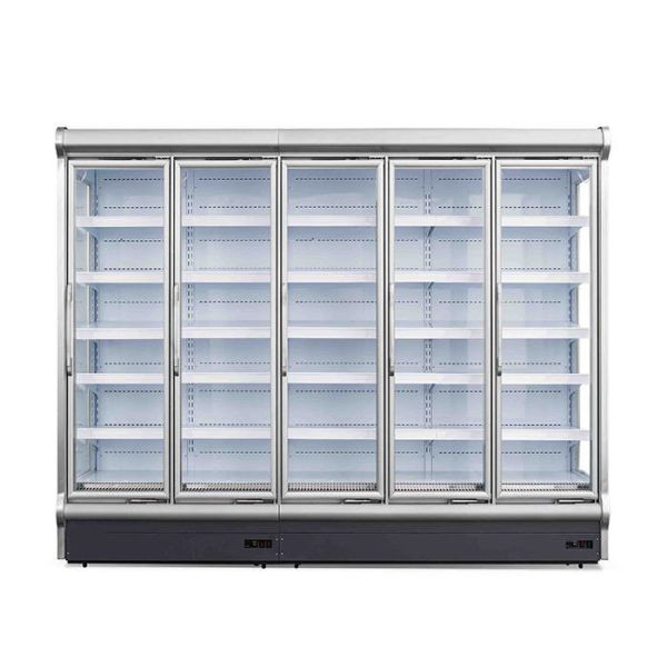 Glass Door 380V Supermarket Refrigeration Equipments