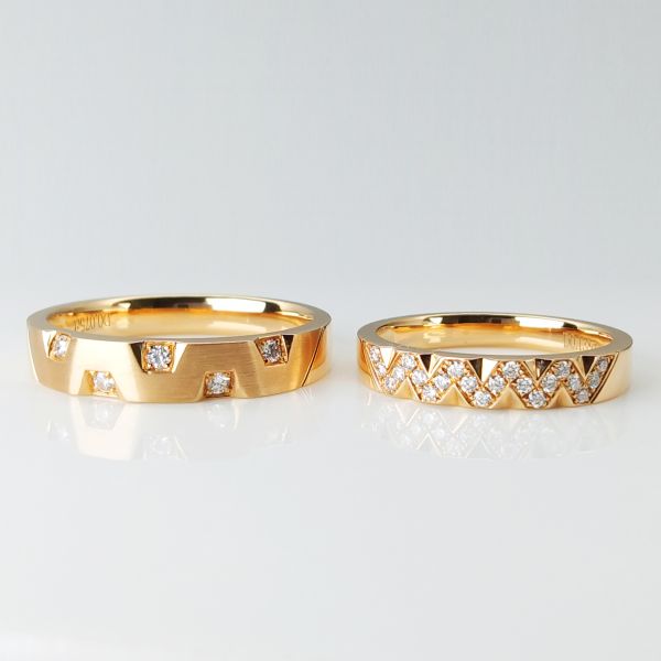 Intense 18k Rose Gold Custom Made Diamond Engagement Rings