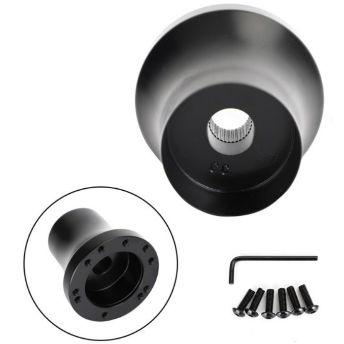 Golf Cart Steering Wheel Hub Adapter Black - Fits Yamaha Golf Carts