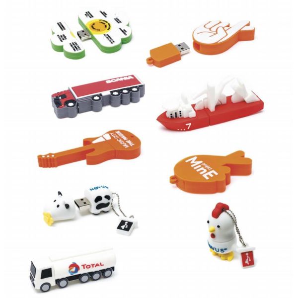 3D PVC Car/bus/ship Custom USB flash Drive for Corporate Promotional Gifts 128M-64GB 2.0