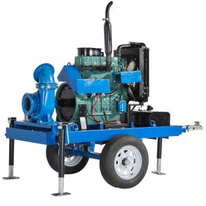 Portable Diesel Engine Pump Set Construction Dewatering Trash Water Pump 6Inch Diesel Water Pump