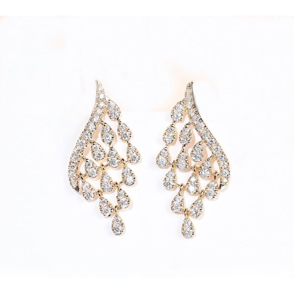 отрезок диаманта серег 2.0g 0.50ct стержня пера золота 18K круглый гениальный